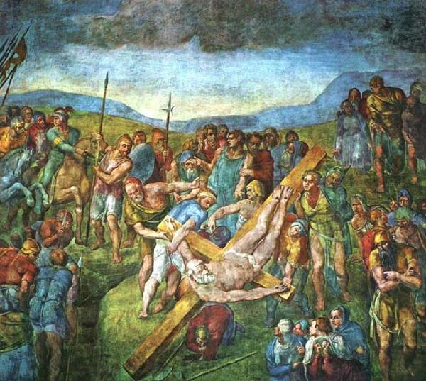 Martyrdom of St Peter, Michelangelo Buonarroti